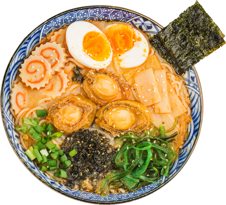 A bowl of Japanese abalone Ramen